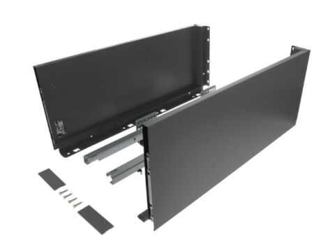 Výsuv ND60 (18mm) s dvojitou bočnicí,  199/450 mm, tm.šedá