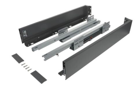 Výsuv ND60 (18mm) s dvojitou bočnicí, 84/270 mm, tm.šedá