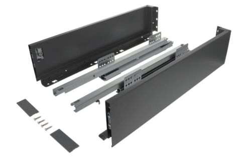 Výsuv ND60 (18mm) s dvojitou bočnicí, 116/270 mm, tm.šedá