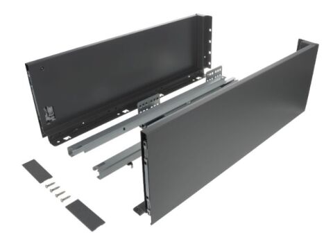 Výsuv ND60 (18mm) s dvojitou bočnicí, 167/550 mm, tm.šedá