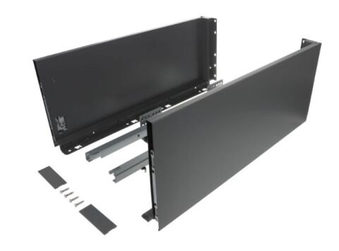 Výsuv ND60 (18mm) s dvojitou bočnicí, 199/400 mm, tm.šedá