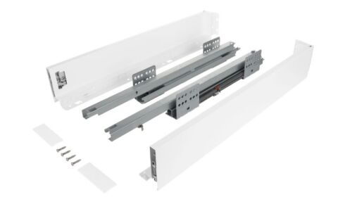 Výsuv ND60 (18mm) s dvojitou bočnicí, 84/350 mm, bílá