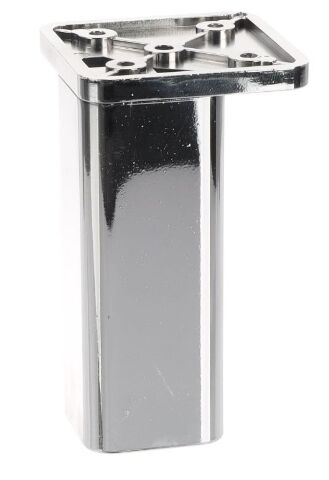 Noha nábytková 38x38 mm, H100, lesklý chrom