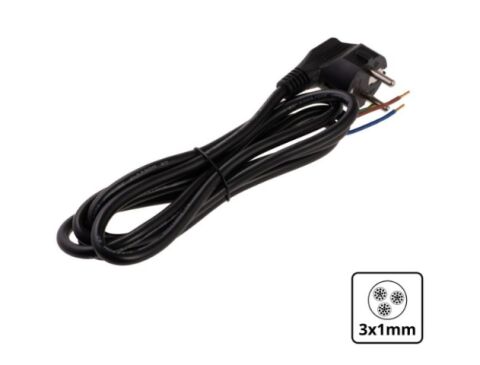 Flexo šňůra 2 metry 3x1 černá