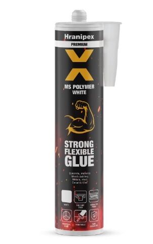 Lepící tmel H-Polymer MS WHITE - Bílý hybridní polymer s okamžitou fixací, 290ml
