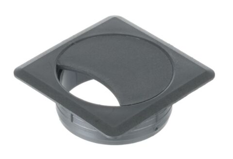 Průchodka kabelová čtvercová, plast, pr.60mm, stříbrná