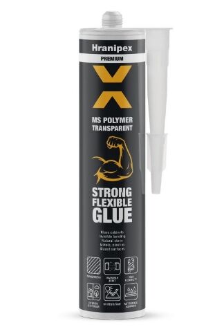 Lepící tmel H-Polymer MS TRANSPARENT - Transparentní hybridní polymer s okamžitou fixací, 290 ml