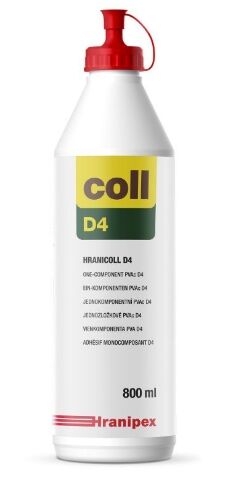 Lepidlo Hranicoll D4 – PVAc disperzní lepidlo, 800ml