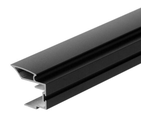 Úchytový profil VR30 P01 (18 mm), 2700 mm, matná černá