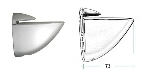 Držák police Tukan střední 75x30 chrom