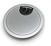 Průchodka kabelová kovová pr. 60mm satin chrom