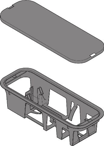 SERVO DRIVE - Držák/příchyt napájecího zdroje dno, 24W, bílošedá