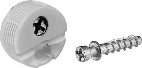 Spojovací kování na korpus se spojovacím šrouberm, hnědá