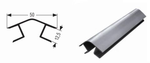 Roh soklu 100mm, 90° - 135° nerez brouš.