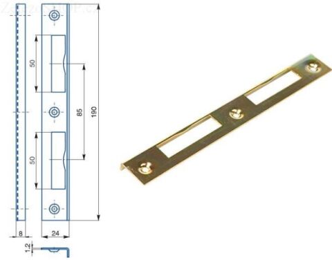 Protiplech zapadací HOBES K 192 univerzální, mosaz
