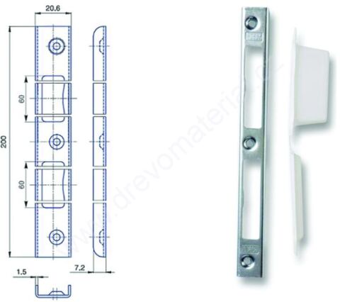 Protiplech zapadací HOBES K 193 univerzální úhlový + plastová vanička, zinek