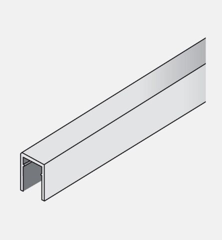 Profil horní S50 3m, dolní vedení stířbrný elox