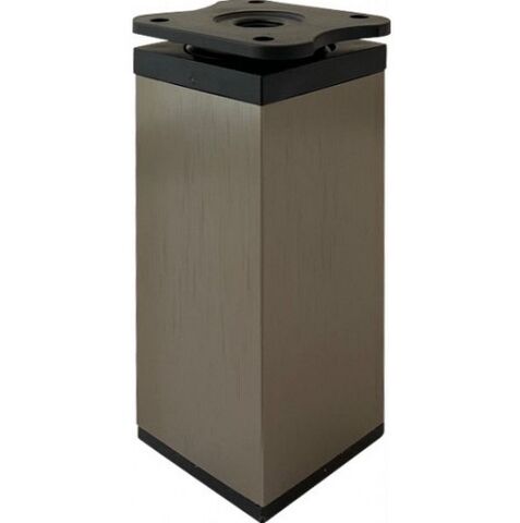 Noha nábytková hranatá, H100/D40x40, imitace nerezové oceli